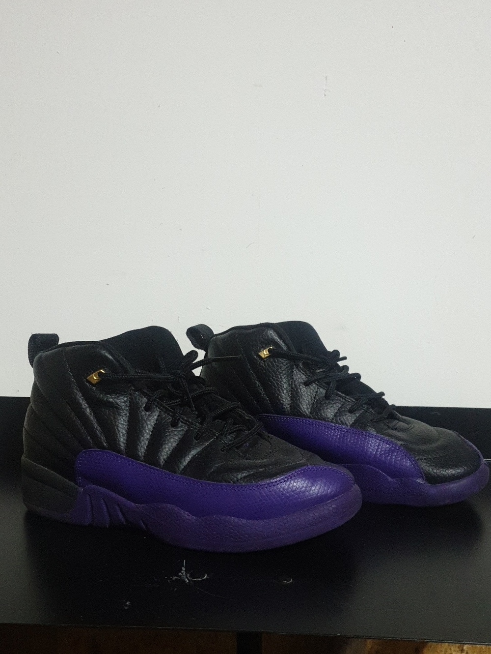 Jordan Kids Black and Purple Basketball Shoes